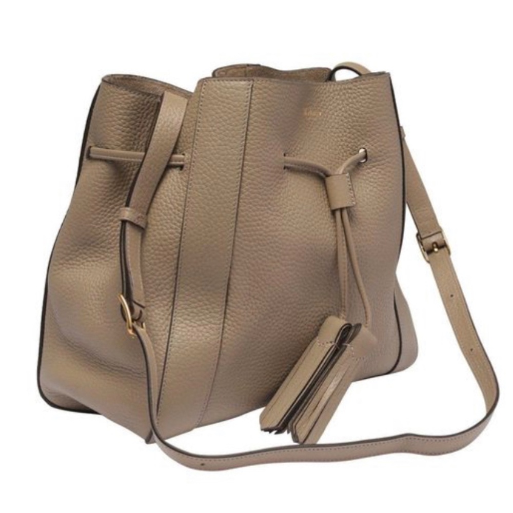 Mulberry Small Millie Tote Solid Grey Heavy Grain